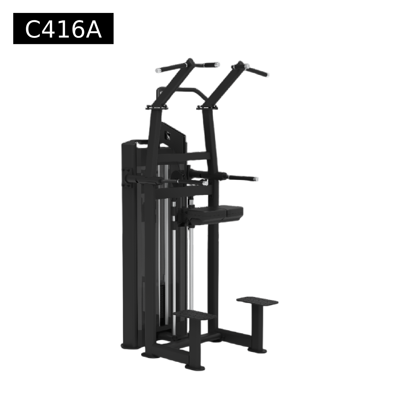 Knee on assisted chin - dip