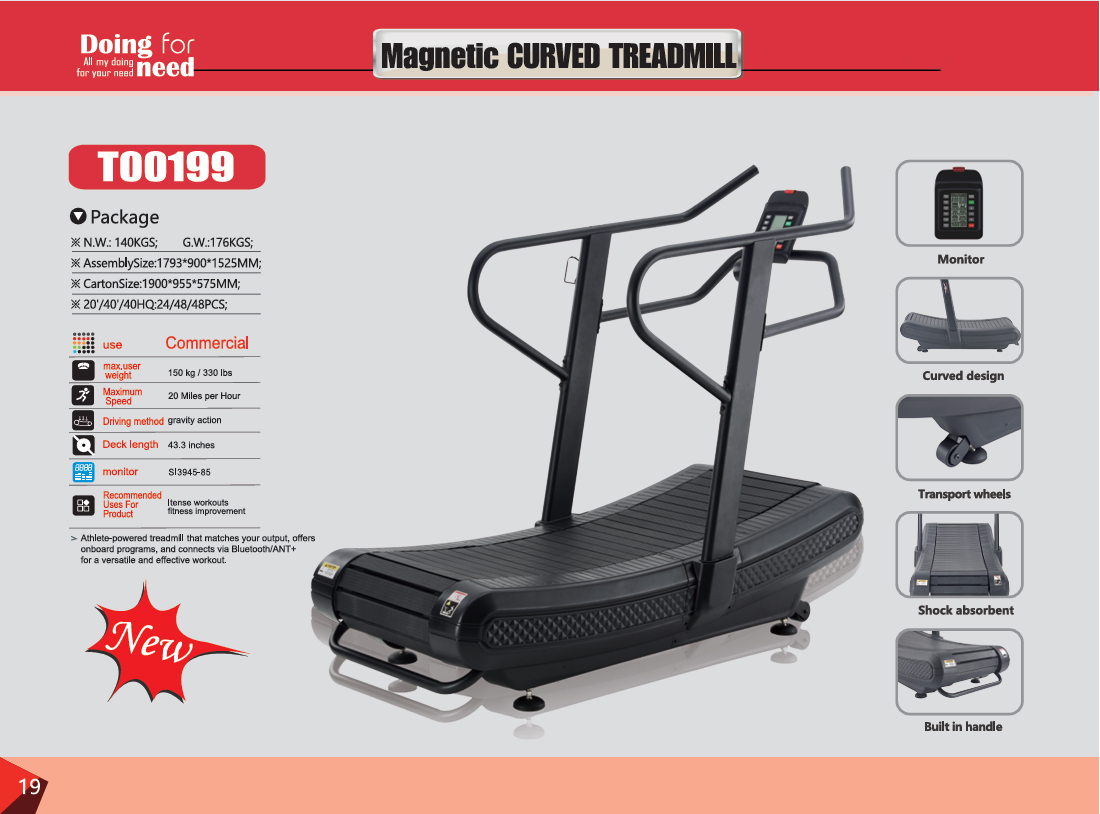 Curved treadmill magnetic - Image 3